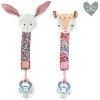 Attache tétine lapin rose ou faon Boh'aime -18 cm