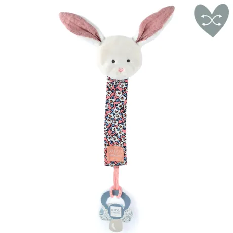 Attache tétine lapin rose ou faon Boh'aime -18 cm