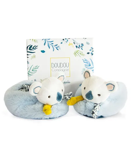 Chaussons bébé avec hochets Yoca le koala - 0/6 mois