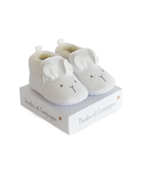 Coffret chaussons Bébé blancs - 0/6 mois