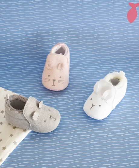 Coffret chaussons Bébé blancs - 0/6 mois