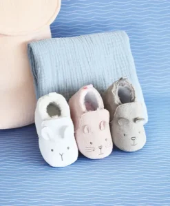 Coffret chaussons Bébé blancs - 0/6 mois