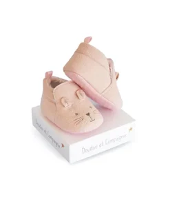 Coffret chaussons Bébé roses - 0/6 mois