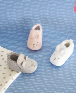 Coffret chaussons Bébé roses - 0/6 mois