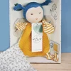 Doudou attache sucette abeille Pollen en coton BIO - 17 cm