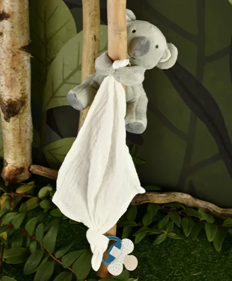 Doudou attache sucette peluche Koala - 12 cm - Unicef
