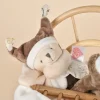 Doudou ours mouchoir 3 histoires - Marron