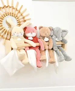 Doudou Renard rose avec mouchoir - Sweety - 25 cm
