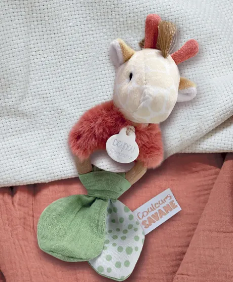 Hochet bébé girafe - 15 cm