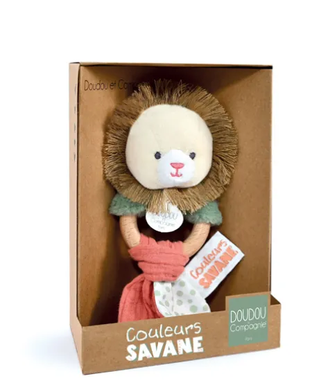 Hochet bébé lion - 15 cm