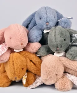 Lapin DOUDOU® - Peluche lapin Rose poudré - 25 cm