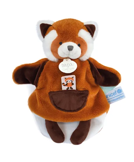 Marionnette à main Panda roux - 25 cm - Unicef