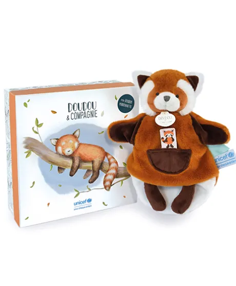 Marionnette à main Panda roux - 25 cm - Unicef