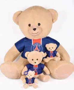 Ours en peluche avec maillot PSG - 25 cm