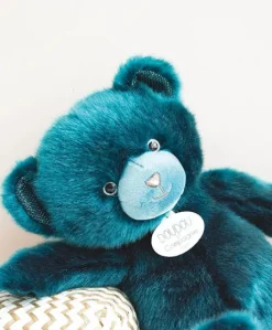 Ours en peluche bleu paon - Collection - 37 cm