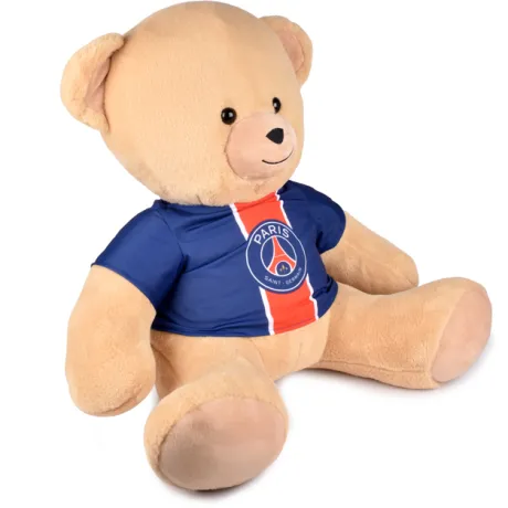 Ours en peluche geant avec maillot PSG - 60 cm