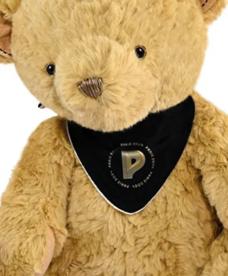 Ours en peluche marron Paris 2024 - avec bandana - 37 cm