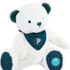 Ours en peluche Premium blanc avec bandana Paris 2024 - 37 cm