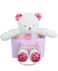OURS JE T'AIME en sac cadeau - 25 cm