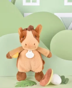 Peluche cheval - 17 cm - DOUDOU de la ferme avec boite sonore