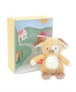 Peluche chien - 17 cm - DOUDOU de la ferme avec boite sonore