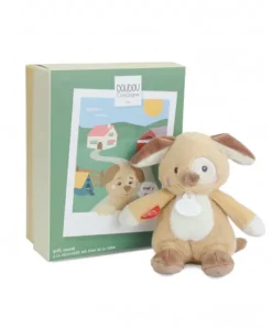 Peluche chien - 17 cm - DOUDOU de la ferme avec boite sonore