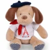 Peluche chien marron clair T Shirt Tour Eiffel - 26 cm