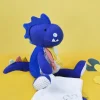 Peluche de dinosaure bleu avec doudou - Sashou - 25 cm