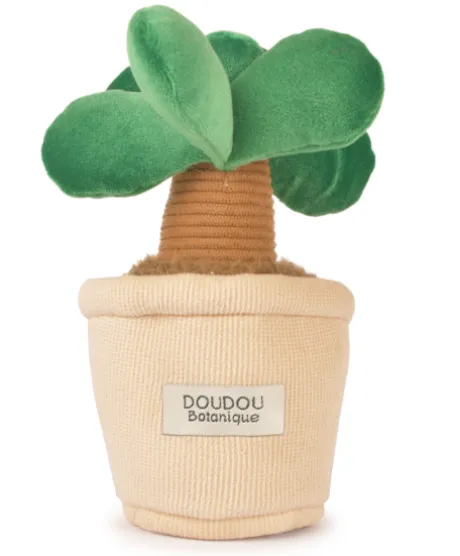 Peluche fleur - 9 cm - Botanique - Vert fonçé