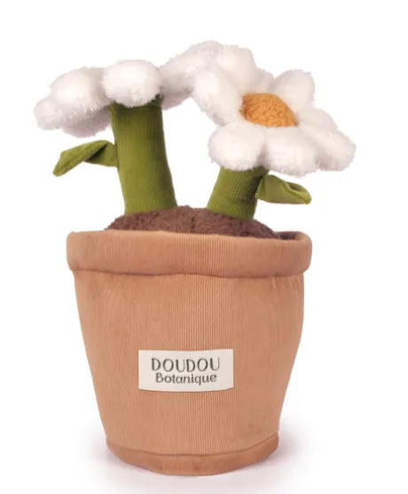 Peluche fleur - Marguerite - 25 cm