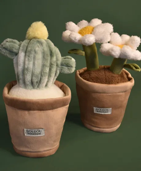 Peluche fleur - Marguerite - 25 cm