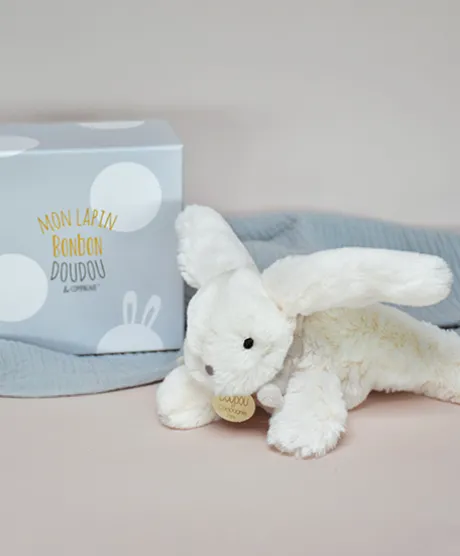 Peluche Lapin Bonbon Taupe - 16 cm