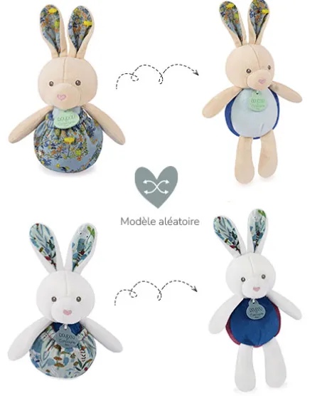 Peluche lapin Pâques pop-up - Bleu