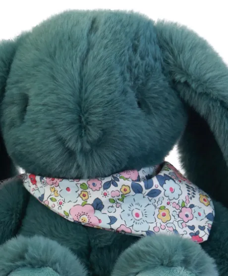 Peluche lapin Vert 35 cm - Lapin Fleurette