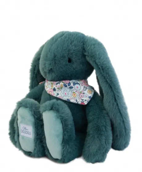 Peluche lapin Vert 35 cm - Lapin Fleurette
