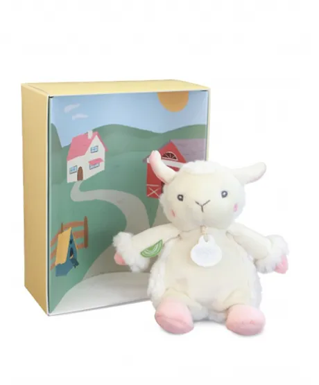 Peluche mouton - 17 cm - DOUDOU de la ferme avec boite sonore