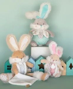 Peluche musicale lapin de sucre Vert - 20 cm