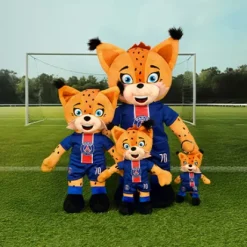 Peluche officielle PSG Mascotte Germain Le Lynx - 25 cm
