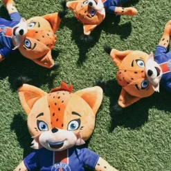 Peluche officielle PSG Mascotte Germain Le Lynx - 25 cm