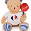 Peluche Ours beige - Bisous - 25 cm