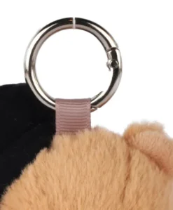 Peluche Ours beige - Porte-cle - Chef avec baguette - 15 cm