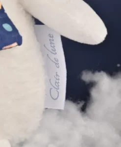 Peluche ours luminescent avec mouchoir - 28 cm - Clair de Lune