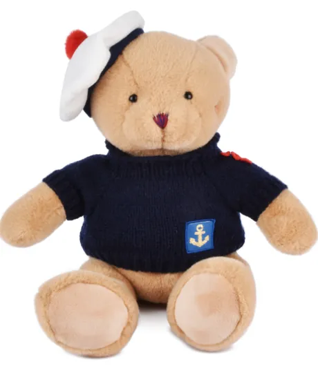 Peluche Ours Marin avec pull over - 28 cm
