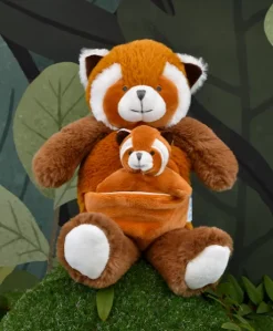 Peluche Panda roux avec bébé - 25 cm - Unicef
