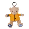 Peluche porte-clé Ours Marin avec ciret jaune - 15 cm