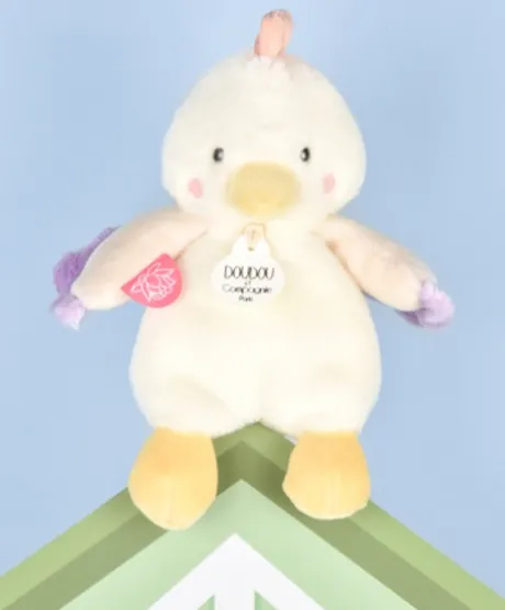 Peluche poule - 17 cm - DOUDOU de la ferme avec boite sonore