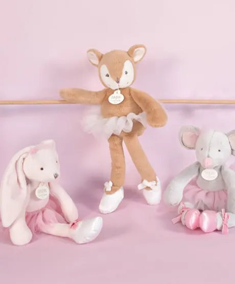 Peluche Souris Ballerine grise - 30 cm