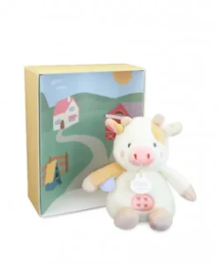 Peluche vache - 17 cm - DOUDOU de la ferme avec boite sonore