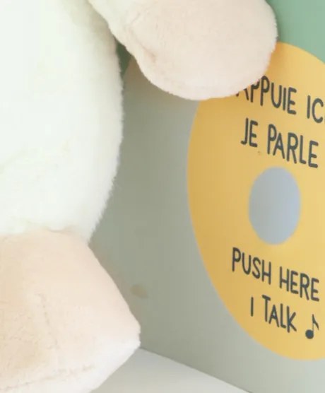 Peluche vache - 17 cm - DOUDOU de la ferme avec boite sonore