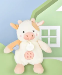Peluche vache - 17 cm - DOUDOU de la ferme avec boite sonore